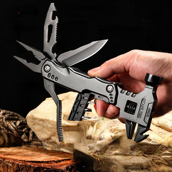 Robuster Unisex Multifunktionshammer, 7-in-1 Kompaktwerkzeug & Multitool für Haus, Garten und Outdoor-Abenteuer.