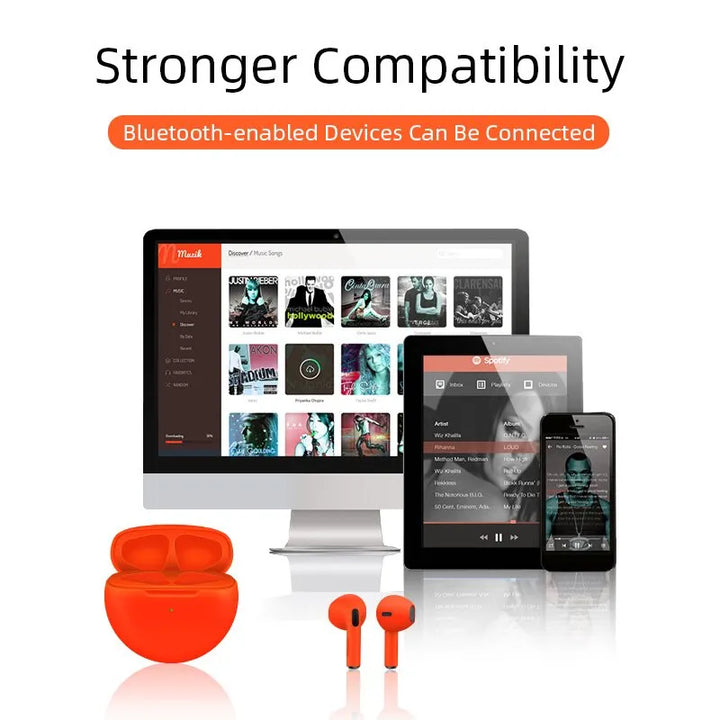 Ergonomische Unisex Air PRO6 Bluetooth Kopfhörer, In-Ear, für jeden Lebensstil.