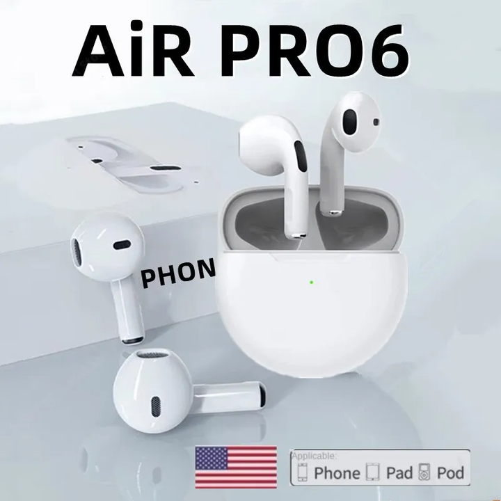 Air PRO6 Bluetooth In-Ear Kopfhörer, kabellos für Sport, Freizeit und Audioerlebnisse.