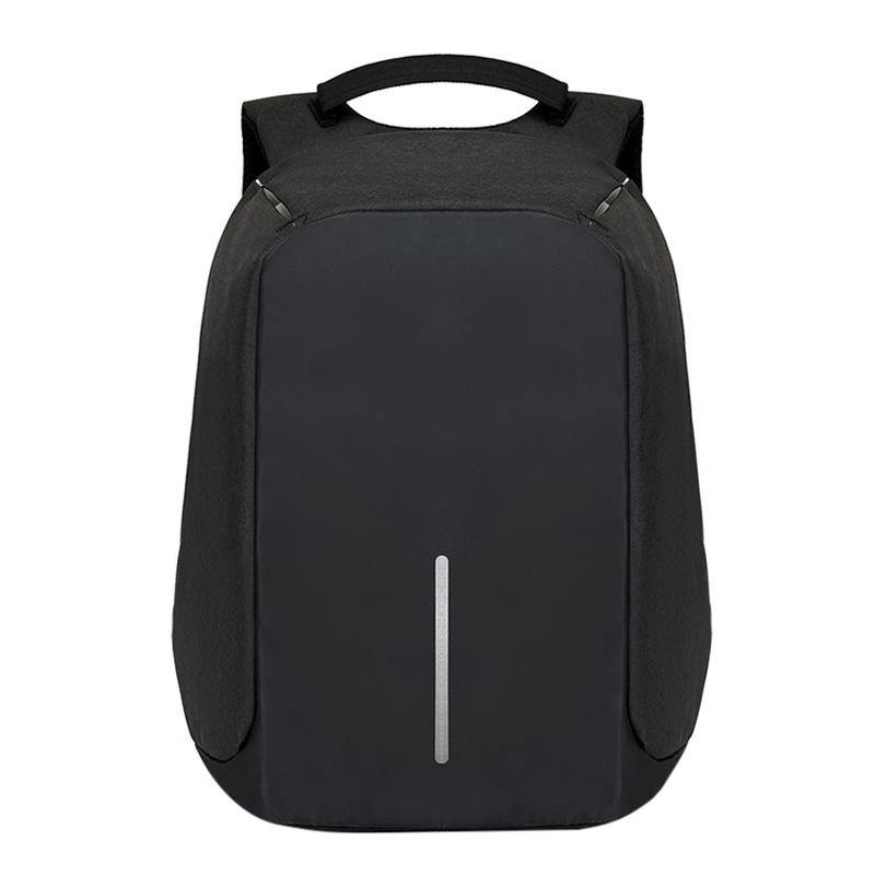 Grauer wasserdichter Anti-Diebstahl-Reiserucksack mit USB-Ladeport & Organizer für sicheres Reisen.