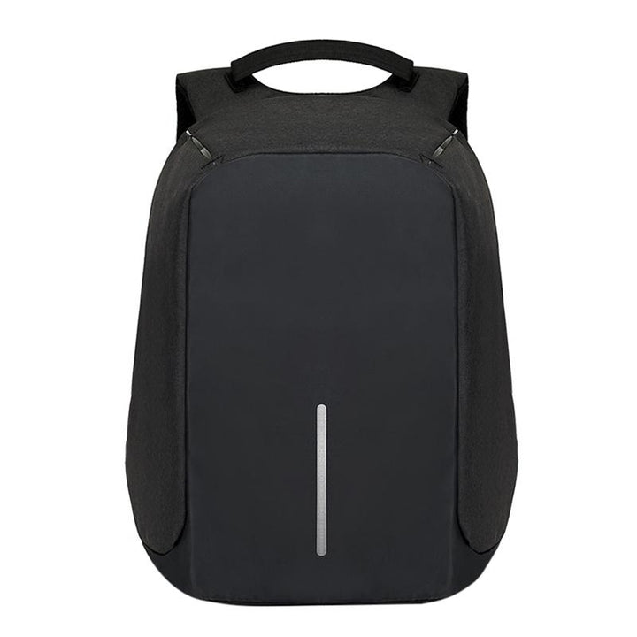 Grauer wasserdichter Anti-Diebstahl-Reiserucksack mit USB-Ladeport & Organizer für sicheres Reisen.