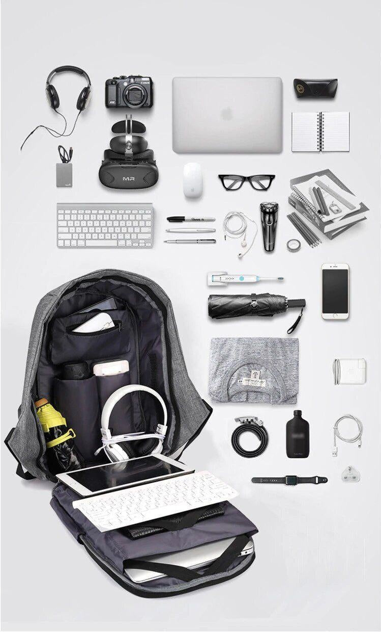 Unisex Reisebegleiter, anti-diebstahl, mit USB-Ladefunktion; ideal als Handgepäck für die Sicherheit.