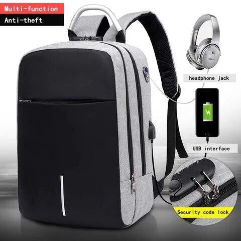Sicherer Rucksack für Damen & Herren, anti-diebstahl, mit Laptopfach; für Stadt, Reise & Uni.