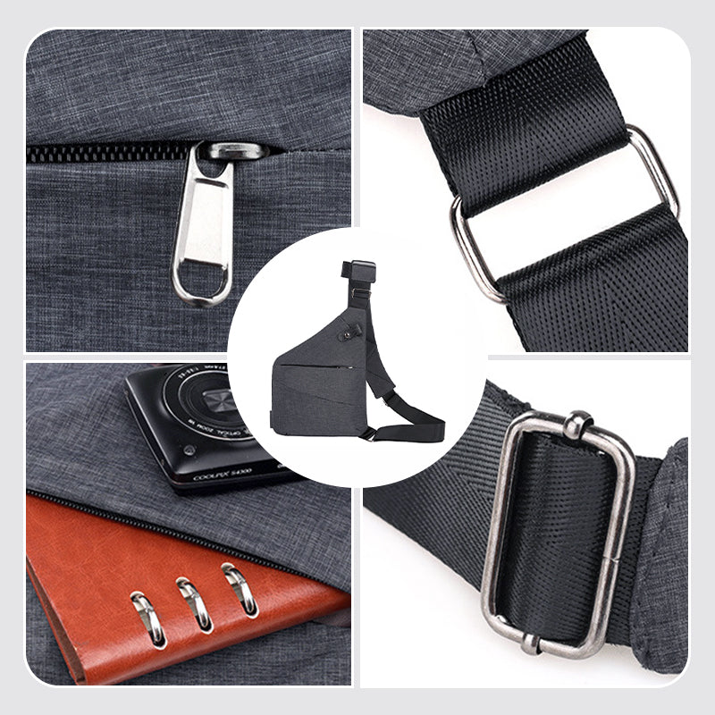Sichere Unisex-Reise-Schultertasche, diebstahlsicher & wetterfest für Abenteuer. Praktischer Organizer.