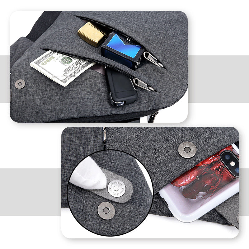 Wetterfeste Anti-Diebstahl-Crossbody-Tasche unisex. Sichere Schultertasche für Reisen & Stadtleben.