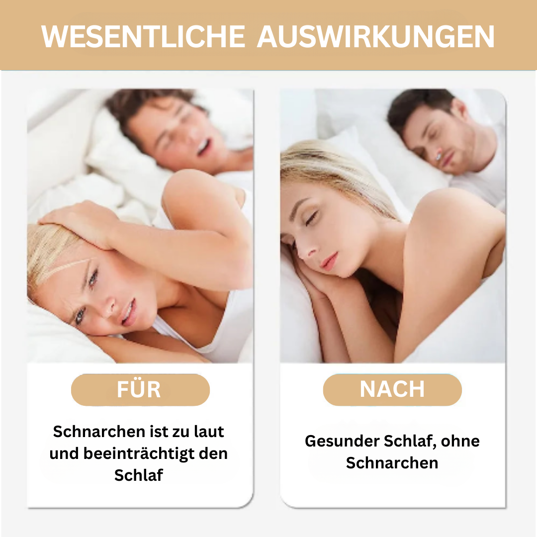 Kompakter Anti-Schnarch-Nasenclip SilentBreathe zur Reduzierung von Schnarchen und Förderung gesunder Nachtruhe.
