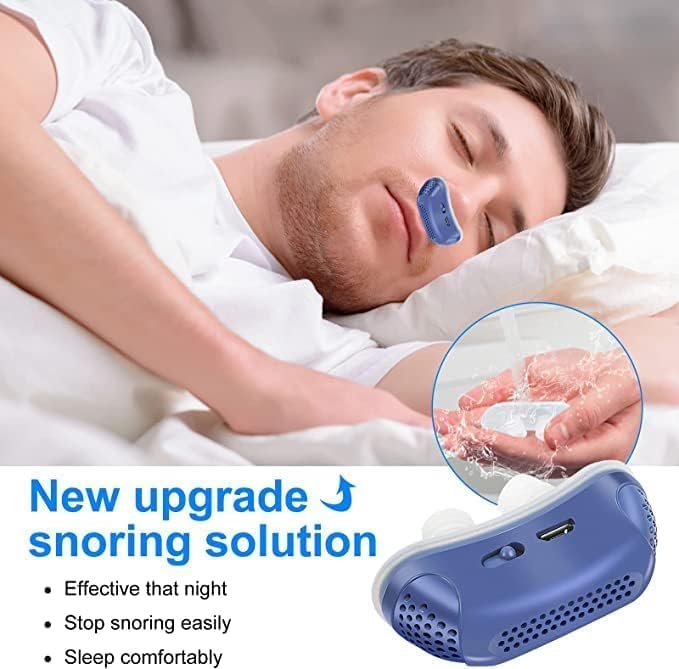Unisex Anti-Schnarch-Nasengerät aus Silikon für ruhigeren Schlaf, bequem & wiederaufladbar.