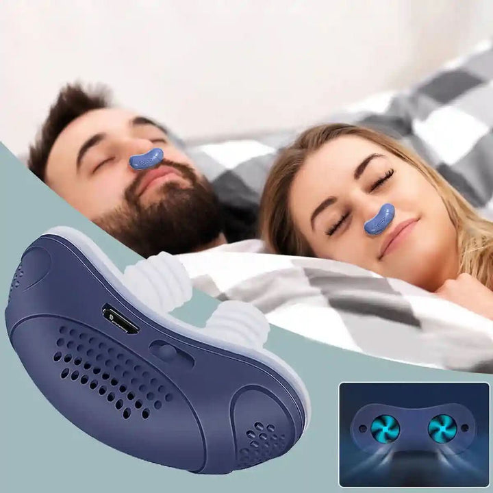 Kompaktes Nasengerät zur Schnarchvermeidung, Atemerleichterung ohne Maske, ideal für Reisen.