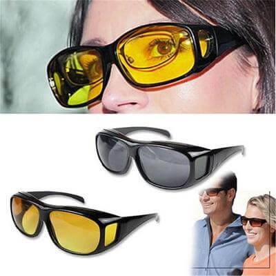Fahrsicherheits-Nachtsichtbrille, unisex, mit Blendschutz für klare Sicht im Straßenverkehr bei Nacht & Dämmerung.