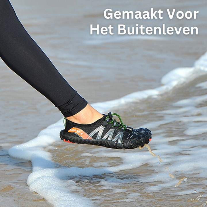 AquaFlex Wasserschuhe unisex: Ultimatives Barfußgefühl kombiniert mit orthopädischer Fußunterstützung & Flexibilität.