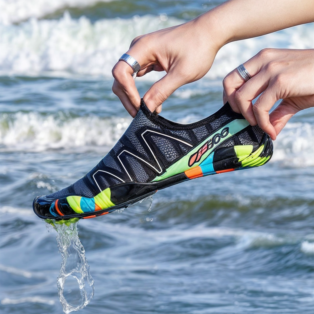 AquaFlex Wasserschuhe für Damen und Herren, flexibel, atmungsaktiv & schnell trocknend.