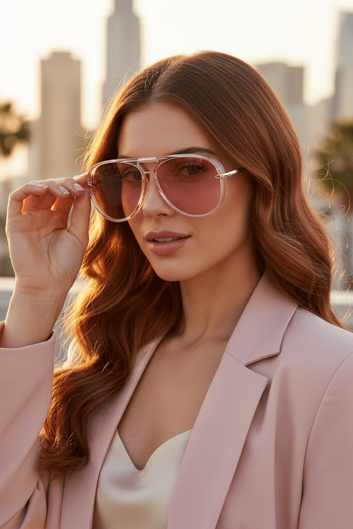 Unisex Aviator Sonnenbrille "Lara", leicht & stilvoll mit UV400 Schutz.