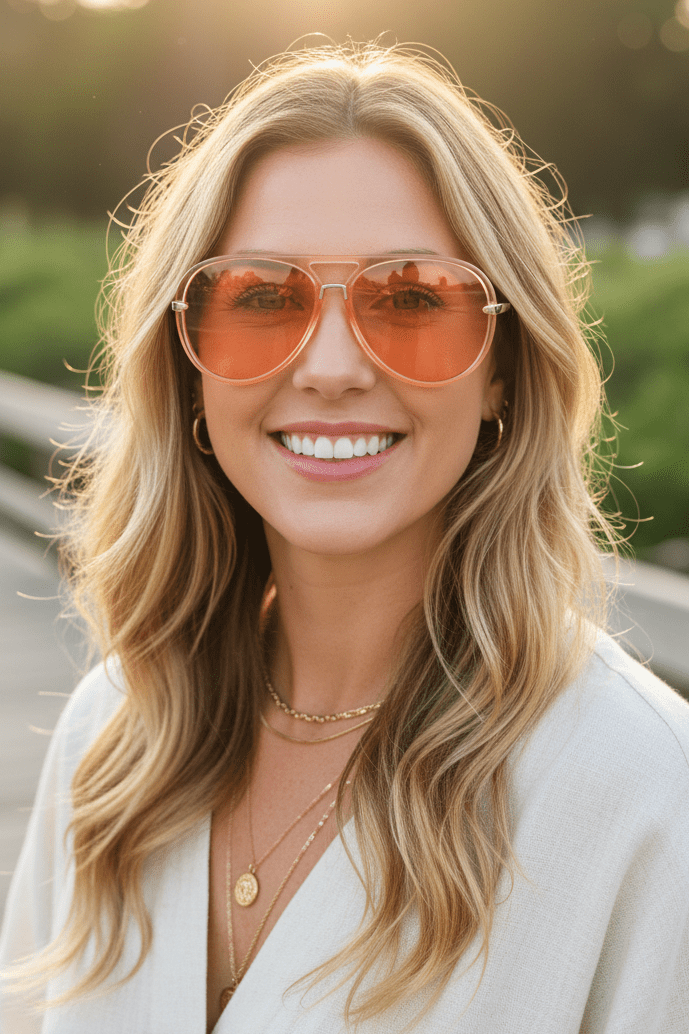 Aviator Sonnenbrille "Lara" – unisex, leicht, mit UV400 Schutz für Outdoor & Reise.