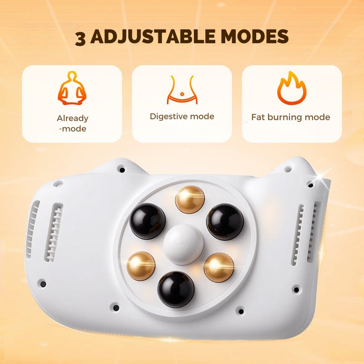 Flexibler Massagegürtel für den Bauch mit integrierter Wärmetherapie & Vibrationsfunktion für alle.