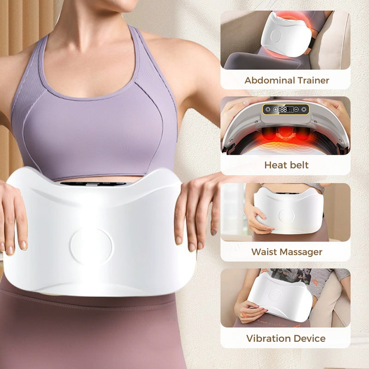Gesundheitsförderndes Bauchmassagegerät mit Wärme & Vibrationsmassage für effektiven Stressabbau.