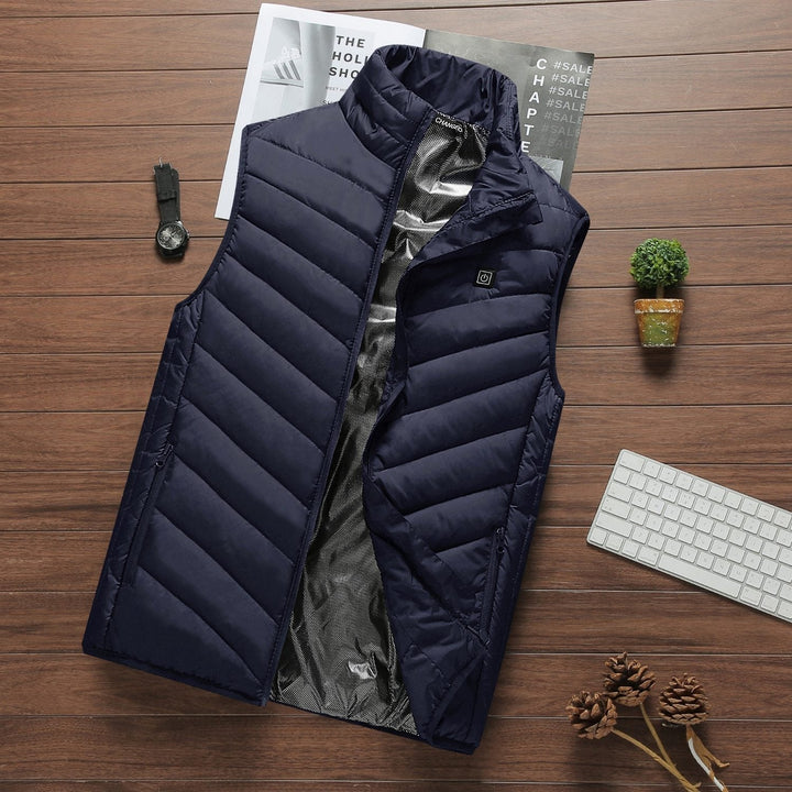 Bleiben Sie warm mit dieser elektrischen Heizweste, ideal für Winter & Outdoor-Abenteuer.