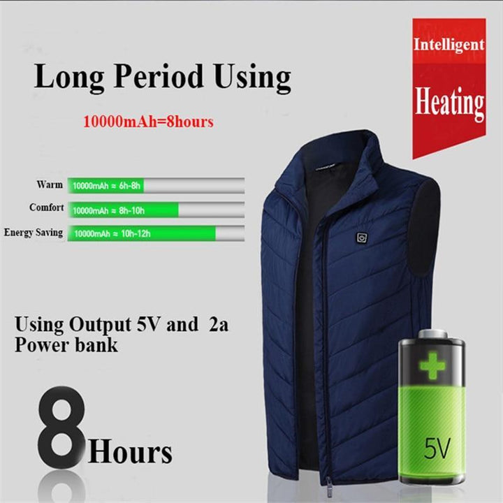 Wasserdichte Winterweste, unisex, mit Heizsystem. Ideal für Outdoor-Abenteuer.