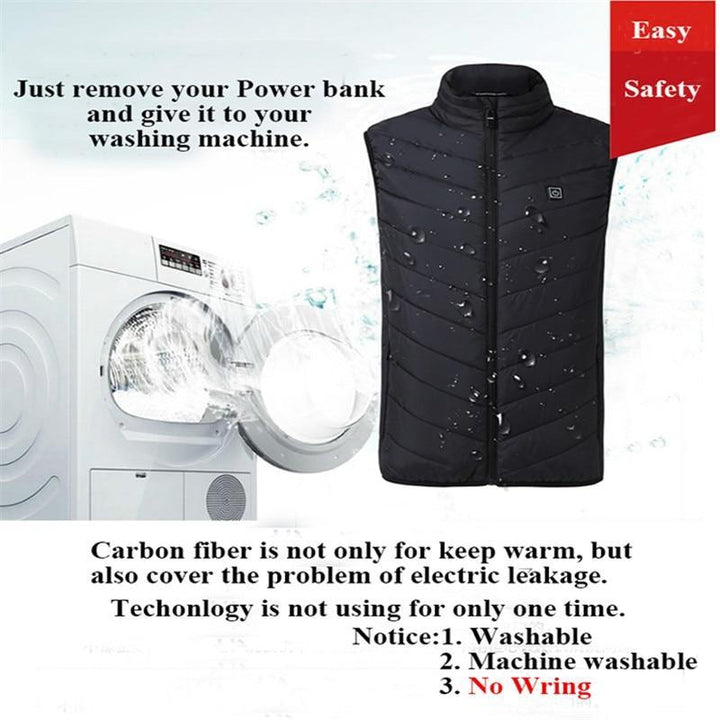 Warme Unisex-Heizweste, ideal als Kälteschutz beim Wintersport & Wandern.
