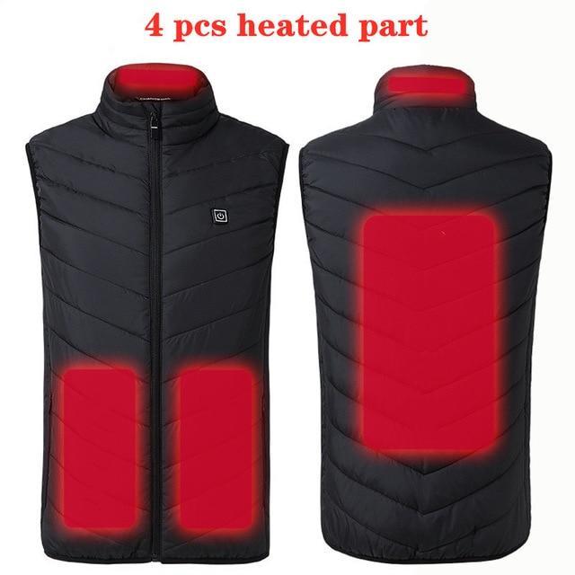 Leichte, unisex beheizbare Weste. Maximale Bewegungsfreiheit bei Outdoor-Aktivitäten im Winter.