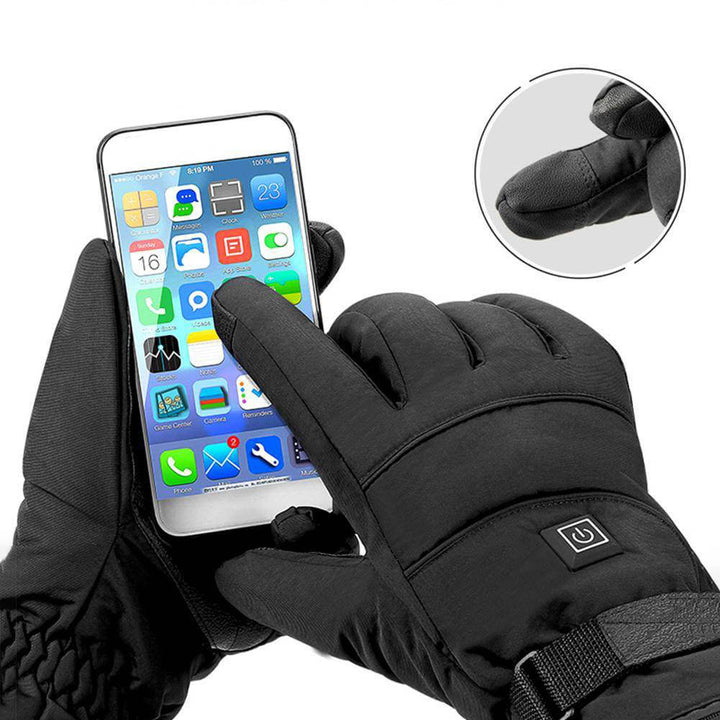 Beheizbare Winterhandschuhe mit Touchscreen-Funktion für Damen & Herren, wasserdicht & perfekt für kalte Wintertage.