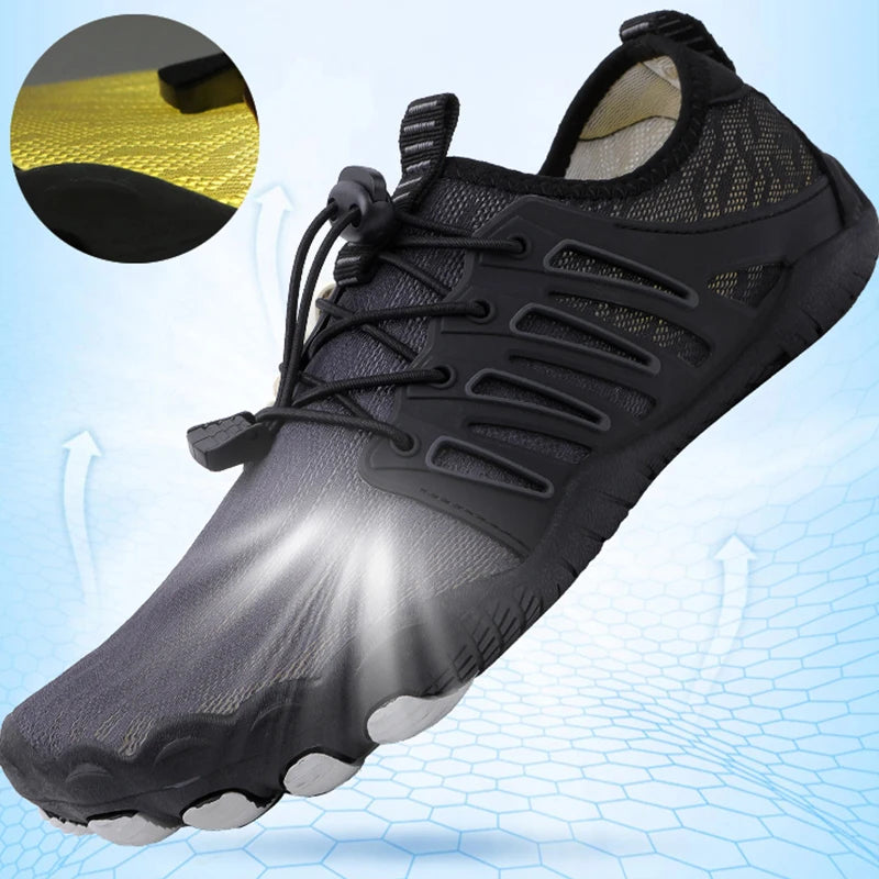 BioStride PRO 2.0 Barfußschuhe, atmungsaktiv & unisex, stärken die Fußmuskulatur für mehr Lebensqualität.