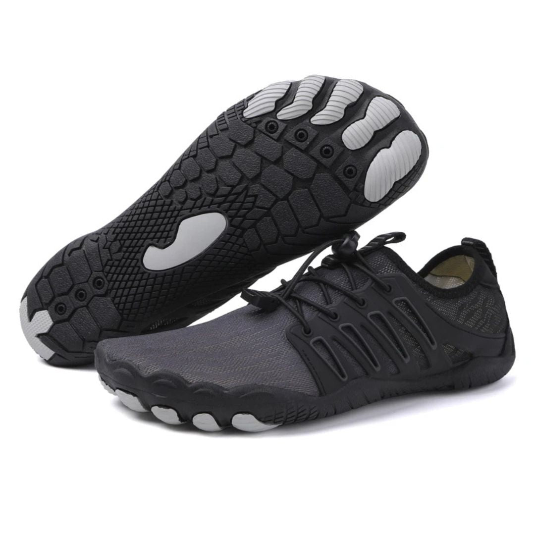 Nahaufnahme der atmungsaktiven Oberfläche der BioStride PRO 2.0 Barfußschuhe, ideal für Komfort.