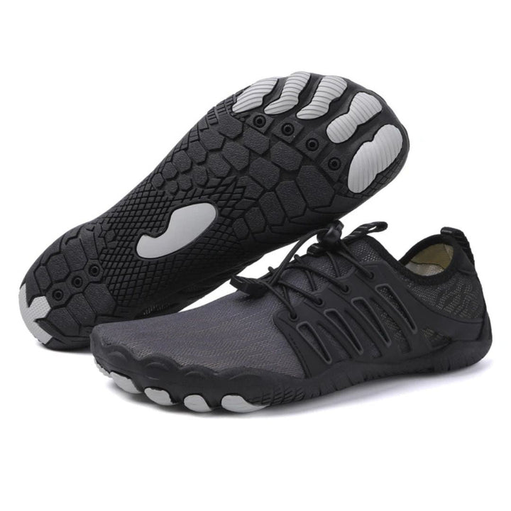 Nahaufnahme der atmungsaktiven Oberfläche der BioStride PRO 2.0 Barfußschuhe, ideal für Komfort.