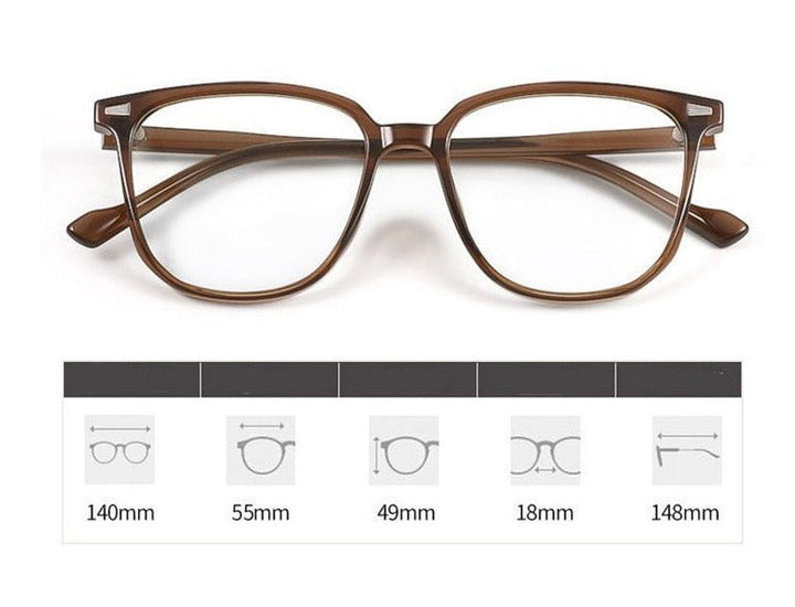 Stilvolle Unisex-Brille mit Sehstärke und Blaulichtfilter. Ideal für Bildschirmarbeit und digitalen Alltag.