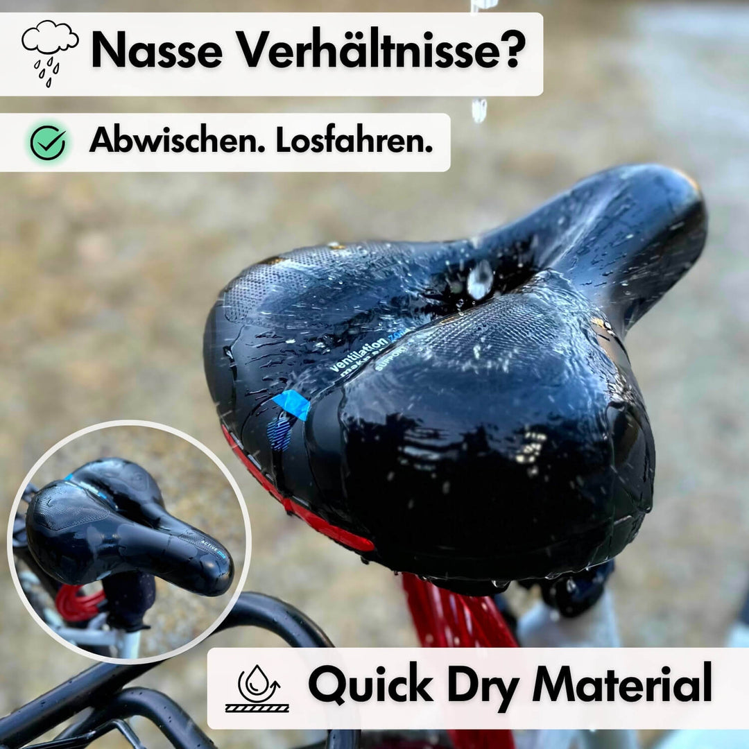 Ergonomischer Fahrradsattel blau: Perfektes Fahrradzubehör für lange Strecken mit optimaler Polsterung.