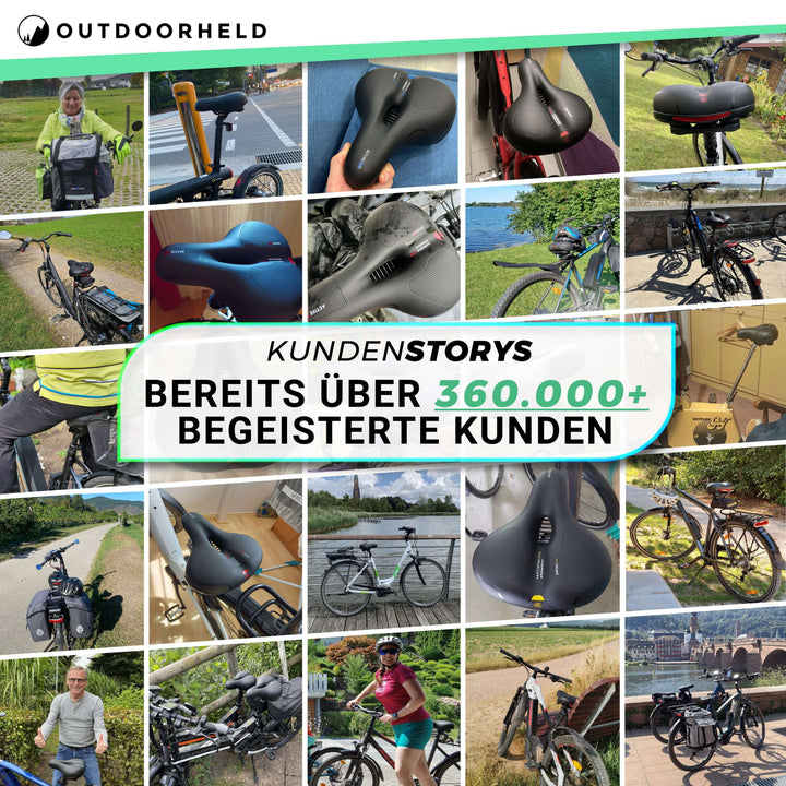 Fahrradsattel rot: Verbesserter Sitzkomfort durch Memoryschaum & zentrale Druckentlastungszone.