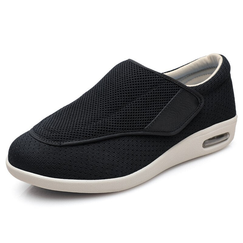 Moderner Unisex Diabetiker-Sneaker mit breiter Passform, Klettverschluss für optimalen Komfort & Halt.