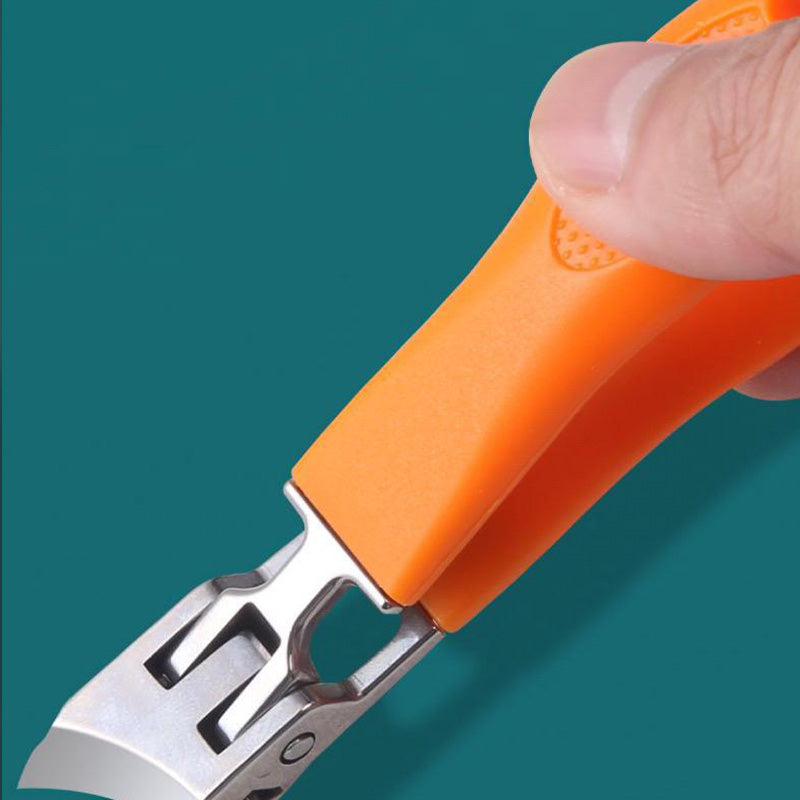 Edelstahl Nagelknipser mit Anti-Spritz-Funktion für hygienische Pflege dicker Nägel. Ideal für Maniküre & Pediküre.
