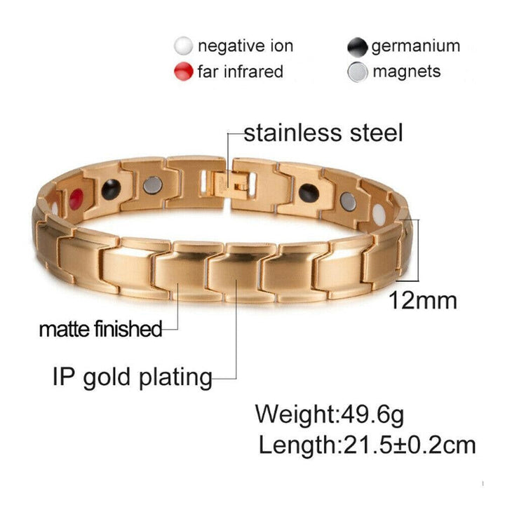Stylisches Unisex Energiearmband zur Schmerzlinderung & zum Stressabbau mit Neodym-Magneten.