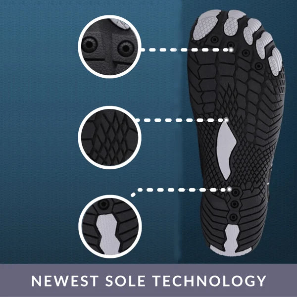 Flexibler Unisex Aqua-Schuh am Fuß, perfekt für Schwimmen, Wassersport & bequeme Outdoor-Abenteuer.