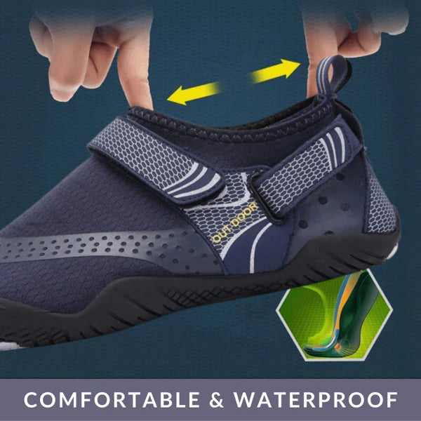 Atmungsaktives, schnelltrocknendes Material der Barfuß Wasserschuhe; ideal für aktive Damen & Herren.