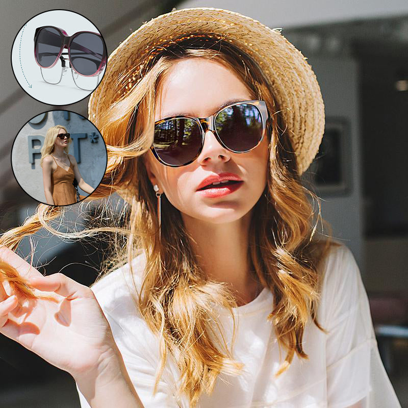 Elegante Fit Over Sonnenbrille. Polarisierter UV400 Schutz & stilvolles Katzenaugen Design für Damen & Herren.