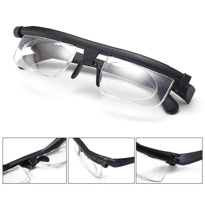 Einstellbare Unisex-Lesebrille mit Zoom-Linse. Individuelle Fokussierung für optimalen Sehkomfort im Alltag.
