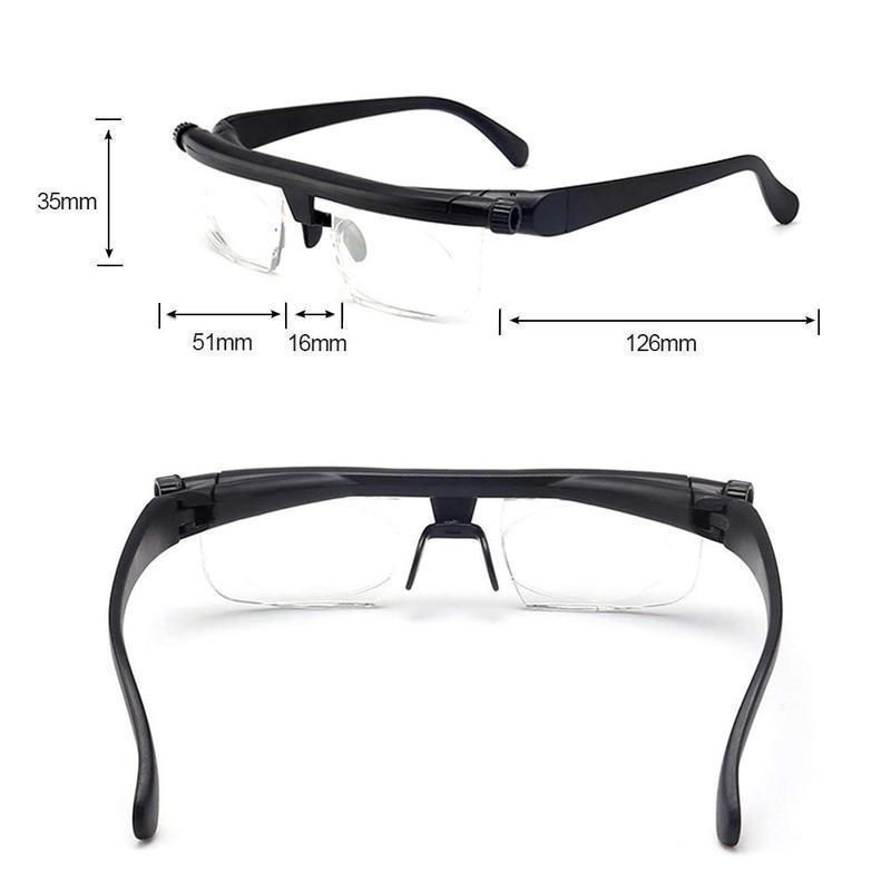 Praktische Alltags-Lesebrille mit einstellbarer Zoom-Linse. Ermöglicht scharfes Sehen bei verschiedenen Aktivitäten.