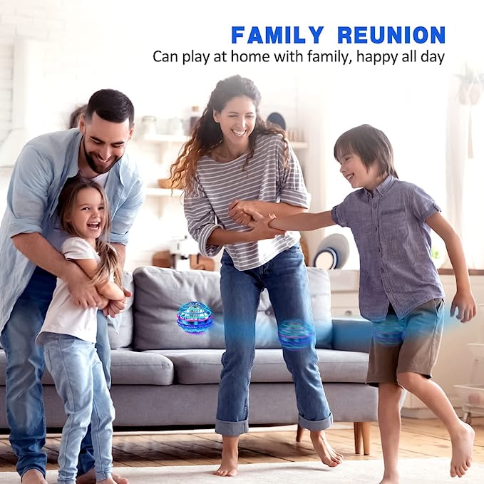 Spaßige Galaxy Spinner Drohne für die ganze Familie. Interaktives Flugspielzeug & Anti-Stress Gadget für drinnen/draußen.