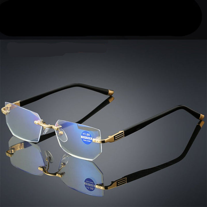 Vielseitige ultraleichte Unisex Gleitsichtbrille, ideal für Fern- & Nahsicht, mit robustem TR90 Titanrahmen.