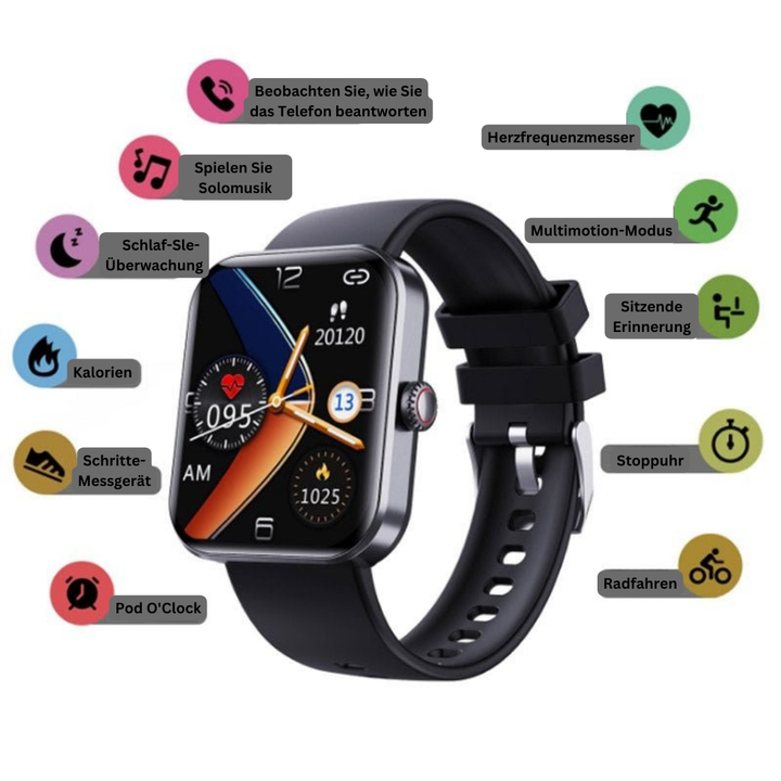 Unisex GlucoWatch: Die Smartwatch für umfassende Gesundheitsüberwachung & Fitness-Tracking.