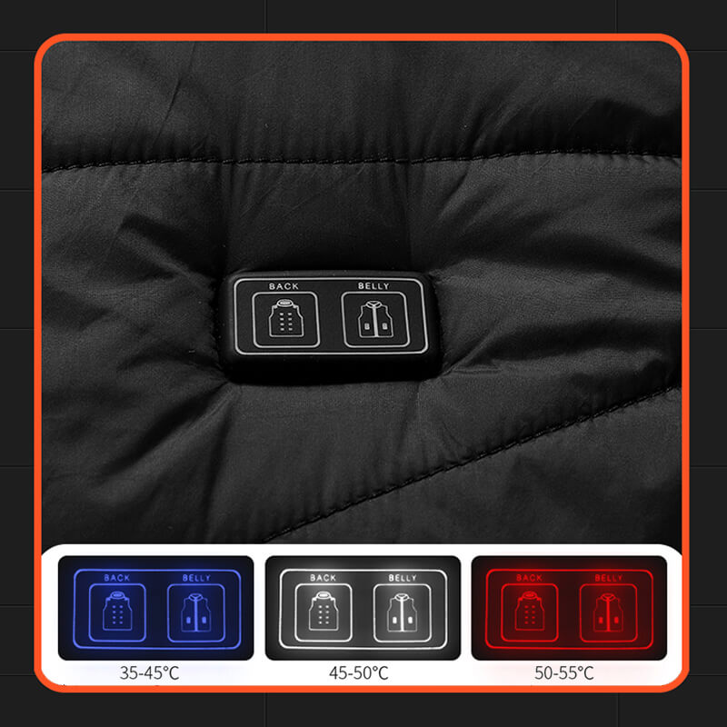 Beheizbare Unisex Graphen Weste mit USB-Anschluss, ergonomisches Design für Winterkleidung & Outdoor-Sport.
