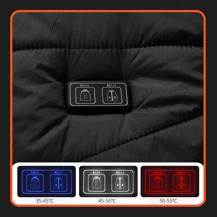 Beheizbare Unisex Graphen Weste mit USB-Anschluss, ergonomisches Design für Winterkleidung & Outdoor-Sport.