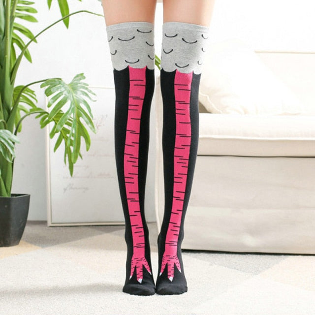 Einzigartiges Design: Unisex Hühnerschenkel Socken, absoluter Blickfang. Lustige Baumwollsocken für jede Party.