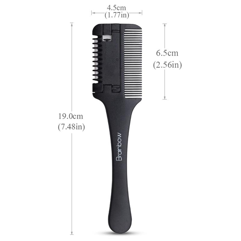Robuster Haarkamm mit integriertem Rasierer für professionelle Ergebnisse beim Haarschnitt.