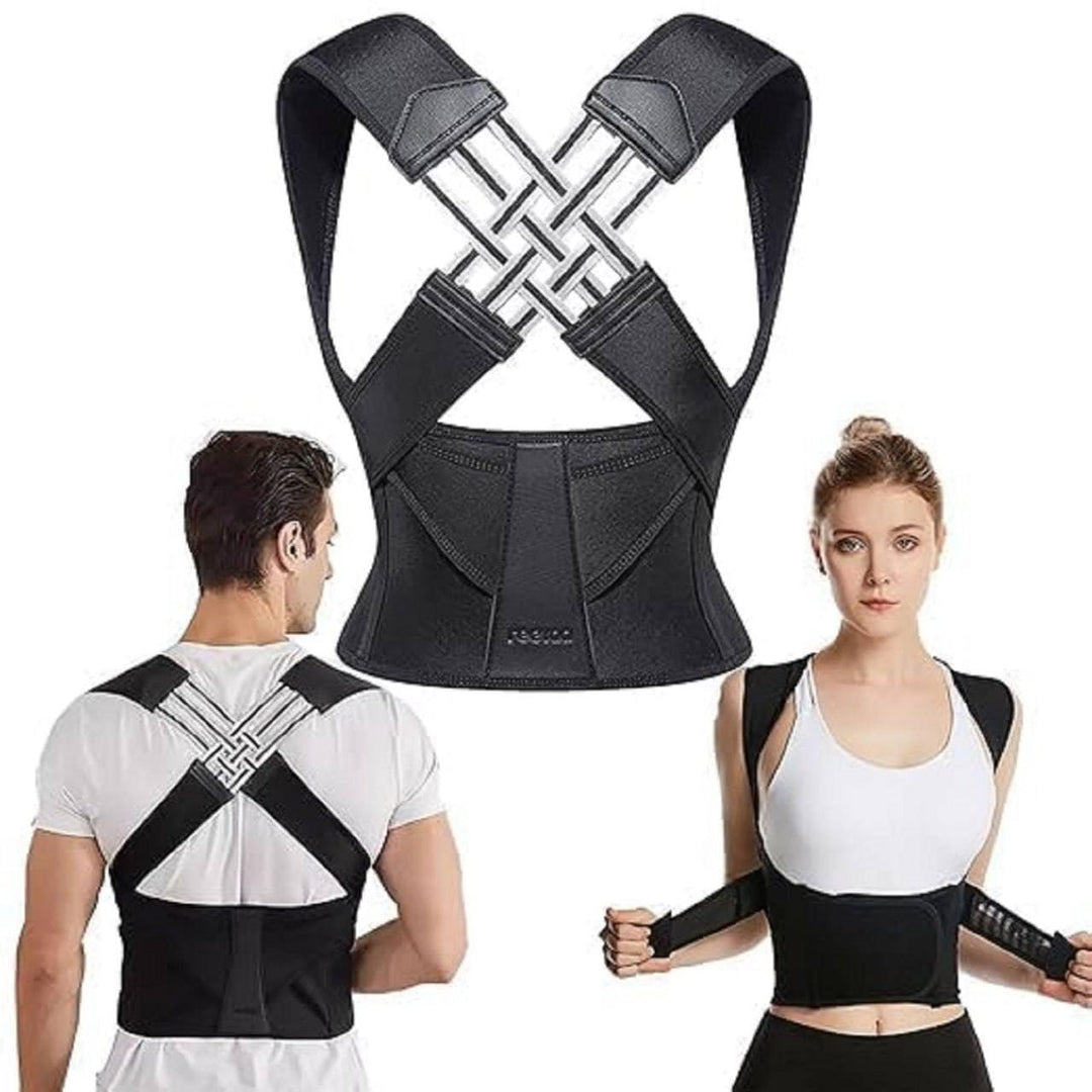 Unisex Haltungskorrektor für aufrechte Haltung und Schmerzlinderung. Ergonomische Rückenstütze für den Alltag.