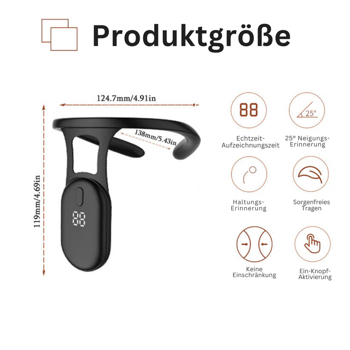 Haltungskorrektur-Gurt bei Rückenschmerzen; bietet ergonomische Stütze für gesunde Körperhaltung.
