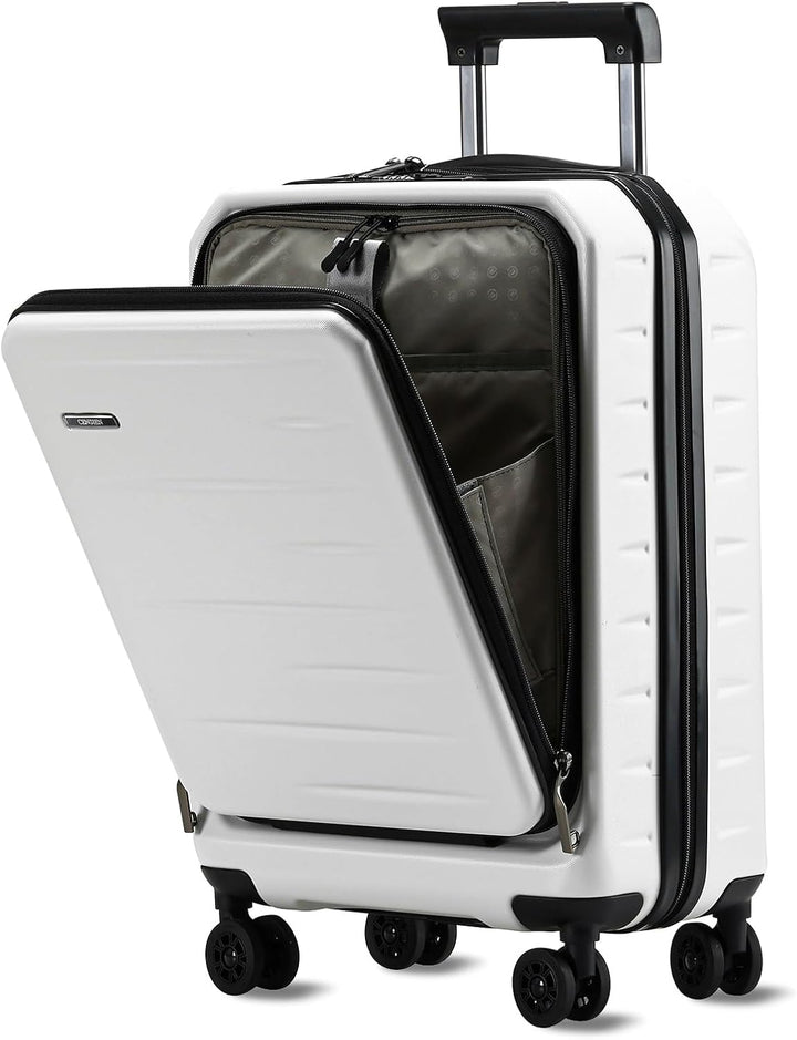 Intelligenter Hartschalenkoffer, unisex, mit Frontfach, erweiterbar & sicherem TSA-Schloss.