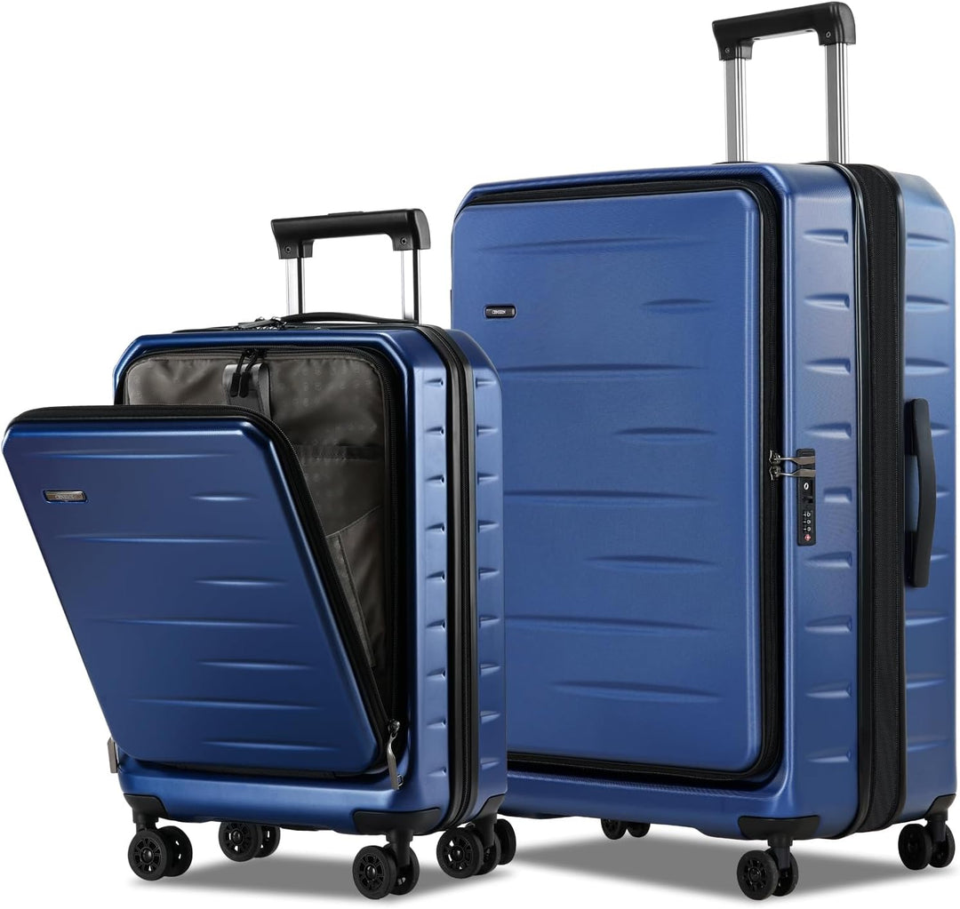 Effizienter Handgepäckkoffer, erweiterbar, mit Frontfach für Laptop & TSA-Schloss.
