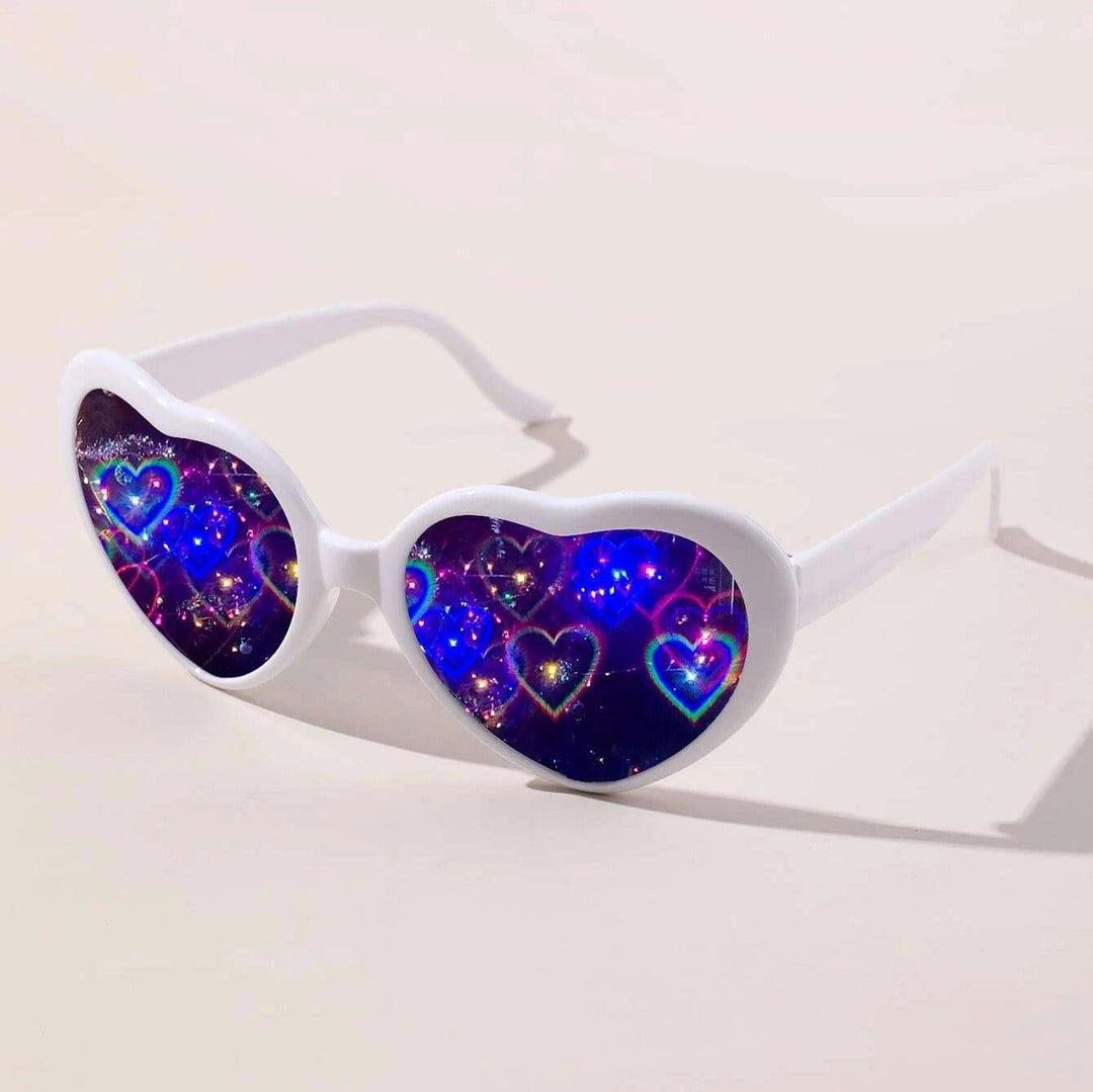 Unisex Herzbrille für besonderen Lichteffekt, perfekt für Valentinstag, Festivals & Partys.
